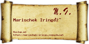 Marischek Iringó névjegykártya